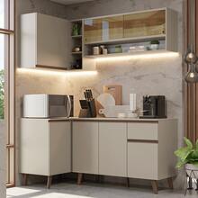 Cocina Integral Completa Modular Madesa Nice 265cm Crema 01 - Beis - Ver 1