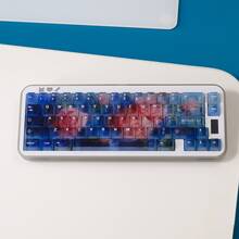 正午雾玫瑰纯色渐变ABS键帽，工厂高度，适用于机械键盘定制和改装 - 玫瑰紅 - 查看 2