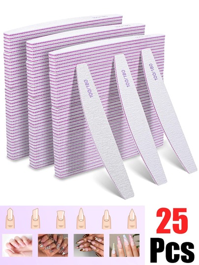 25/10/3Pcs Nail File, Professional Nail File, 100/180/240 Grit Double-Sided Graded Nail Buffers, Natural Nails, Nail Tech Supplies, Nail Tech Must Haves, Washable Reusable Emery Board