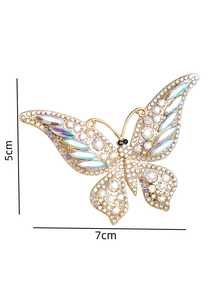 1 pieza Broche de mariposa colorido, elegante y con destellos, versátil para fiestas, reuniones y uso casual - Color AB - Ver 3