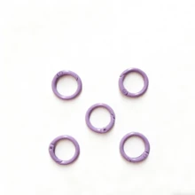 23毫米多色金属珐琅圆形弹簧扣开口吊坠，适用于钥匙链、手机挂绳、耳机盒及其他配件 - 彩色 - 查看 21