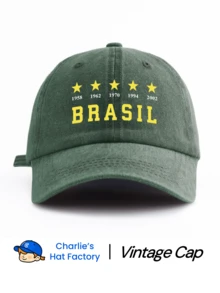 1pc Five-Star Brazil Print Washed Baseball Cap, Classic & Fashionable, Soft Sweat-Absorbent Band, Adjustable Size, Lightweight Sun Protection, Versatile Classic Style, Suitable For Outdoor Sports, Football Matches, Daily Wear, Parties & Vacations, Perfect Gift For Friends And Family. - 5 Stars - View 16