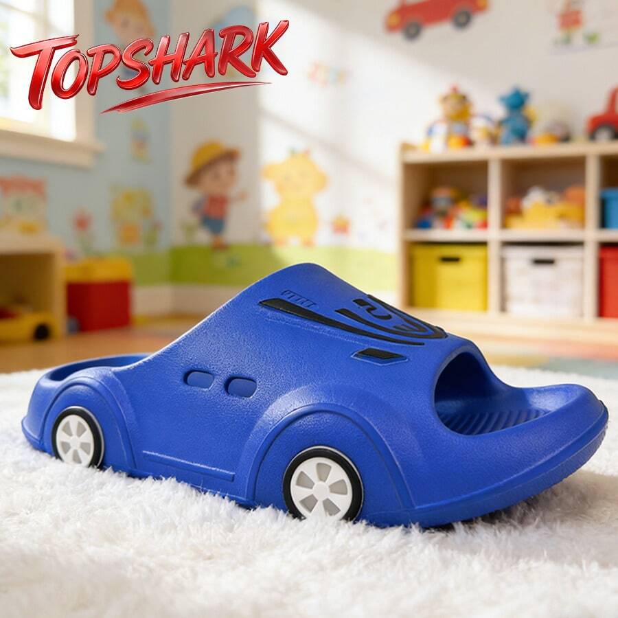 TopShark Kids Fashion Slippers - 藍色 - 查看 1