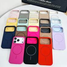1 Piece Case Cover Liquid Silicone Magnetic Magsafe Anti-Drop 17 17 Pro 17 Pro Max Air Protection New Velvety - 黑色 - 查看 4