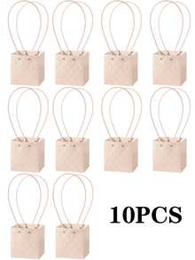 一个压花 Macrame 手提袋节日插花礼品包装袋鲜花袋 - 彩色 - 查看 42