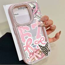 Book Money 67 Leopard Star Patterned Clear Acrylic Double-Sided Rhinestone-Encrusted Phone Case Is Compatible With IPhone 17 Pro Max/Air/16/15/14/13/12/11. It's An Ideal Gift For Christmas, Valentine's Day, And New Year's, Perfect For Boyfriends, Girlfriends, And Family. - 無色 - 查看 4