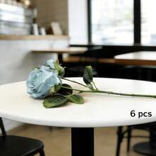 1pc/3pcs/6pcs Artificial Rose Flowers, Fake Double Flower Bouquet, Home Decor, Vase Decor, Wedding Bouquet, Wedding Backdrop Decor, Bedroom & Living Room Decor / Artificial Lifelike Rose Flowers, Suitable For All Seasons - Multicolor - View 15
