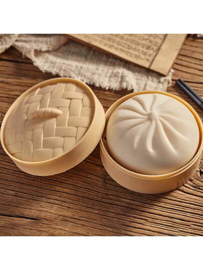 1pc Stress Relief Squeeze Toy/Steamed Bun, Gag Gift, Joke, Decoration, Squeeze Toy