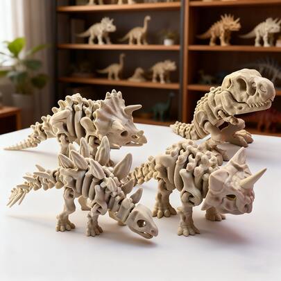 Jurassic Dinosaur Skeleton Model, Realistic Dinosaur Skeleton For Home Decor, Suitable For Living Room, Bedroom, Study, Ideal For Collectors And Enthusiasts