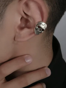 1个朋克骷髅耳夹，适合日常佩戴 - A - 查看 2