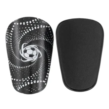 【轻便护腿板】1 双轻便舒适的迷你足球护腿板 | 棕色，饰以蓝色和黄色点缀，加厚设计，适合训练和比赛，可手洗/干洗，PET材质 - 黑色 - 查看 6