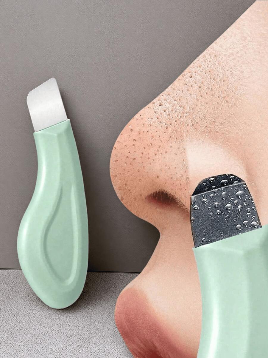 Gentle Face Pore Cleansing Tool - Non-Electric Facial Beauty Spatula With Textured Surface And Light Green Handle, Ideal Seasonal Gift For Women - Multicolor - View 1