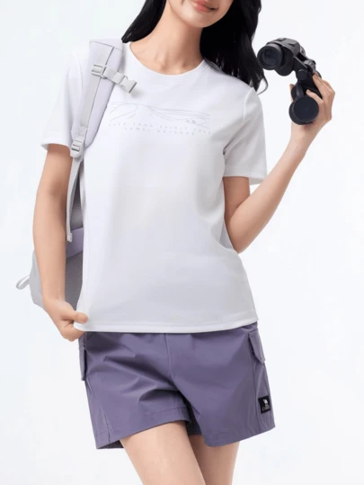 CAMEL CROWN Herr Snabbtorkande T-shirt för utomhusbruk, Sommartunn, Andningsbar, Fukttransporterande, Kylande, Solskydd, Rundringad Kortärmad T-shirt