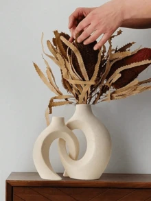 Bộ 1/2 bình hoa rỗng kiểu Bắc Âu Morandini, dụng cụ cắm hoa thủy canh tối giản, trang trí nhà cửa sang trọng, bình hoa phong cách , trang trí phòng theo phong cách Wabi-Sabi. - Lạc đà - Xem 5