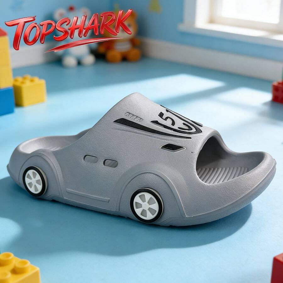 TopShark Kids Fashion Slippers - Grey - View 1