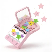 Parches de maquillaje para cicatrices de acné en forma de estrella, aptos para uso diario - Rosa - Ver 1