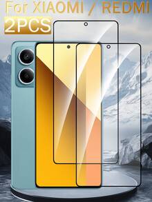 2 片高清钢化玻璃屏幕保护膜，适用于小米 15、15Pro、14、13、13Pro、红米 K80 等机型。防油、防水、防指纹、防刮、防震、防摔、无白边、无气泡、易于安装、高清清晰。适合作为生日、复活节、生日、圣诞节、家人、朋友、男朋友的礼物 - 無色 - 查看 84