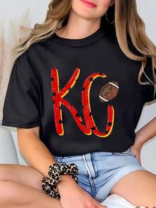 Camiseta De La Ciudad De Kansas, Camiseta De Fútbol De La Ciudad De Kansas, Camiseta De Fútbol De La Ciudad De Kansas, Camiseta De Fútbol De La Ciudad De Kansas, Camiseta De La Ciudad De Kansas Camiseta - Negro - Ver 2