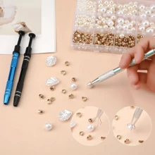 1pc Stainless Steel Jewelry Tweezer Gripper Tool With Strong Gripping Bead Grabber Portable Multi-Purpose Jewelry Bead Clamp - Multicolor - View 9