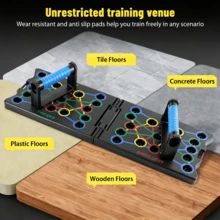 1pc Black Multi-Functional Push-Up Board, Portable And Foldable, With Anti-Slip Surface And Handles, Suitable For Chest, Abdomen, Arm And Back Exercises, Unisex Allenamento A Casa - Multicolor - View 3