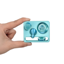 1pc 3D Printed 4 In1 Finger Fidget Toy Infinite Push Toy, Hand Spinner Fidget Cube Puzzle Toy, Multifunction Fidget Pad Stress Relief Toy - 4-in-1 Finger Fidget Toy - View 10