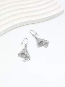 1 对 18K 镀金经典百搭通勤优雅精致几何吊坠耳环女士 - B - 查看 12