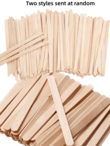 100/300/500pcs Small Wooden Wax Sticks, Eyebrow Wax Sticks For Hair Removal, Mini Ice Pop Sticks, Handmade Wooden Sticks