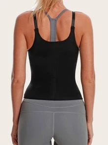 Women Waist Trainer Corset Shapewear Vest - Black - View 4