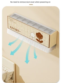 Hang-Up Air-Conditioning Dust Cover, Hang-Up Air-Conditioning Boot Without Taking The Windshield, Bedroom Air-Conditioning Wind Protection Cover, Removable And Washable.