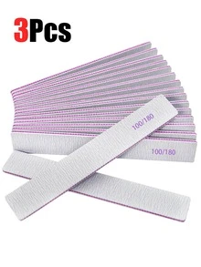 25支/10支/3支指甲锉，100/180/240目双面指甲锉，可水洗，可重复使用，适用于天然指甲和亚克力指甲，用于指甲塑形、打磨和抛光，美甲和足疗，适用于家庭和美甲沙龙，美甲用品，指甲护理产品。 - 灰色 - 查看 17