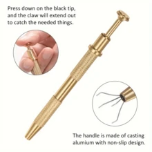 1pc Stainless Steel Jewelry Tweezer Gripper Tool With Strong Gripping Bead Grabber Portable Multi-Purpose Jewelry Bead Clamp - Multicolor - View 4