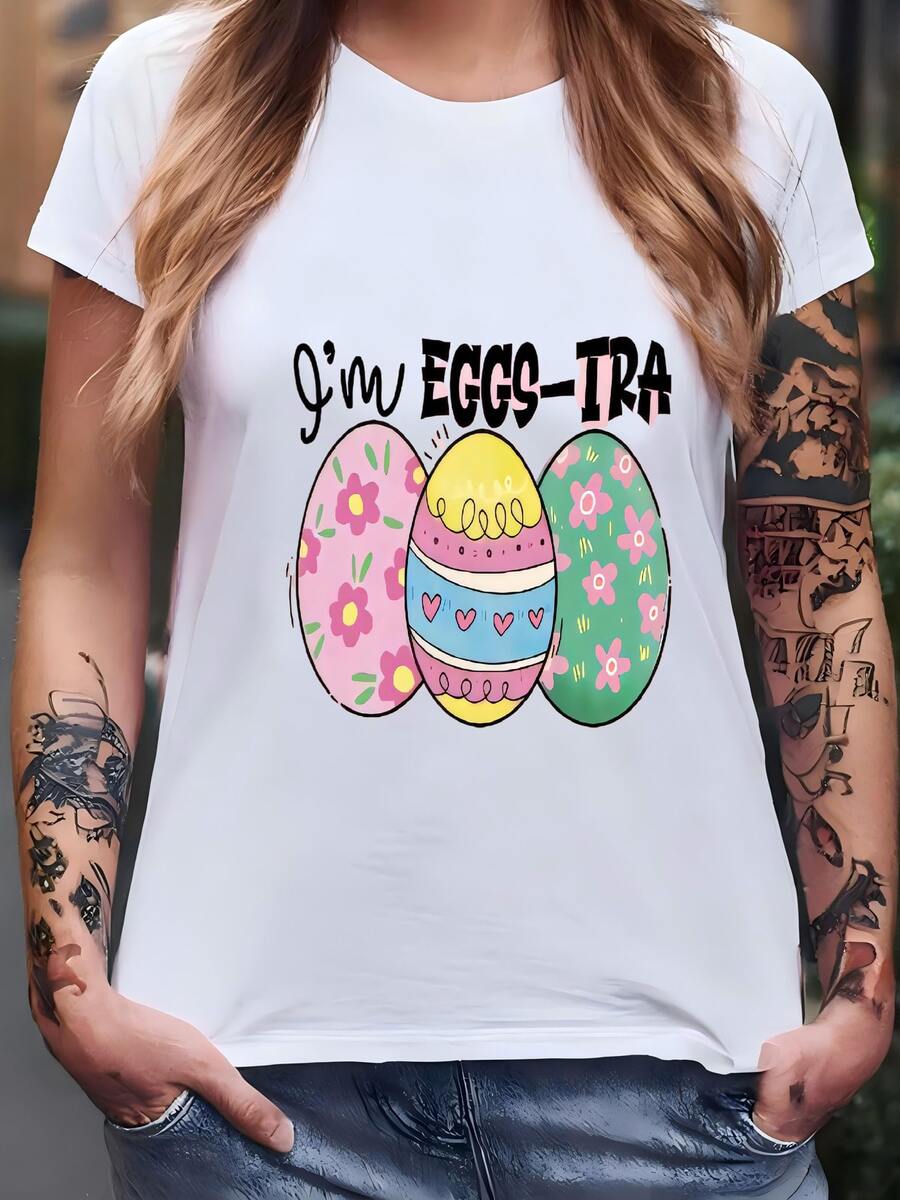 I 'm Extra Kids Camiseta De Pascua Camiseta - Blanco - Ver 1