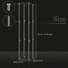 Acrylic Tall Flower Stand, Detachable Flower Rack, Suitable For T-Stage Events Reception Floral Display, Party Decoration Home, Wedding Venue Balloon Display, Wedding Ceremony Floral Display - Clear - View 9