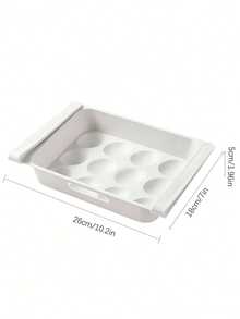 1pc Kitchen Hanging Organizer, Refrigerator Egg Fruit Storage Box Drawer Type Food Crisper Box Kitchen Accessories Refrigerator Organizer Shelf