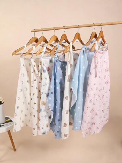 1 pieza [Oeko-Tex] Cubierta de lactancia impresa, cómoda y transpirable, adecuada para salidas diarias y protección del cochecito, para todas las estaciones