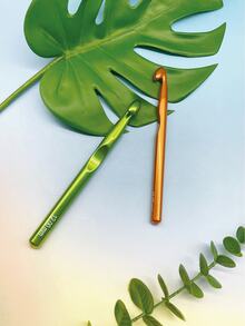 3支/套 大号钩针，特大号铝制钩针，10毫米、12毫米、15毫米钩针，粗线钩针，毛毯钩针，轻质金属钩针，适合初学者，符合人体工学手柄，快速钩织 - 彩色 - 查看 5