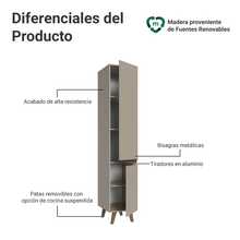 Alacena Armario Despensero Madesa Nice 40cm 2 Puertas CC - Beis - Ver 3