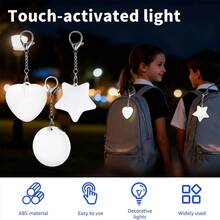 Luz colgante con sensor táctil y LED, recargable por USB, sensor táctil; luz decorativa portátil LED, fácil de instalar, uso en múltiples escenarios, adecuada para bolsas de cosméticos, bolsos, mascotas, accesorios y decoraciones colgantes - Blanco - Ver 7