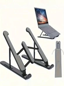 Adjustable Laptop Stand, Multi-Angle Tilt, Portable Foldable, Fits 10 To 17 Inch Laptops, Laptop Cooling Stand