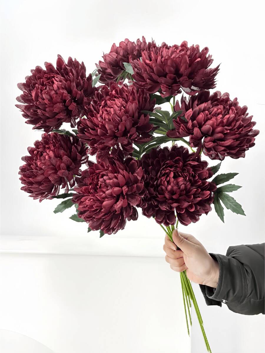 1/3/6 bông hoa cúc nhân tạo 50cm, thích hợp trang trí tường, phòng khách, phòng ngủ, đám cưới, tiệc tùng, để bàn. Thích hợp trang trí nhà cửa, bàn làm việc, nhà bếp, đám cưới, bàn ăn, trung tâm bàn, văn phòng, sân vườn, ngoài trời, sân nhà, thích hợp cho mùa xuân, hè, thu, đông.