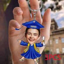 Customizable Acrylic Graduation Keychain With Funny Expressions, Personalized Acrylic Keychain, Graduation Gift, Teacher Gift, Personalized Keychain - Multicolor - View 9