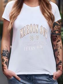 Vintage Texas Am University Hoodeta Tamaño S Camiseta - Blanco - Ver 1