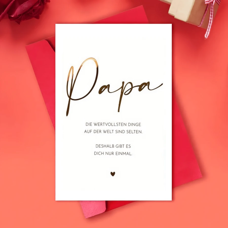 1pc Funny German Father'S Day Card, A Perfect Birthday Gift For The Best Dad In The World, Expressing Love And Gratitude. Birthday Card - Multicolor - View 1
