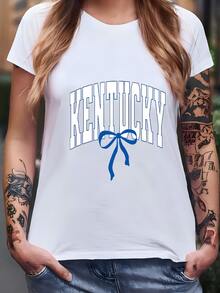 Kentucky Bow Comfort Color Tank Top O Camisa Camiseta - Blanco - Ver 1