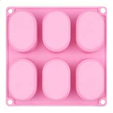 6-Cavity Oval Silicone Mold DIY Handmade Soap Candle Plaster Resin Mold Soap Mold Suitable For Handmade Soap, Candles, Plaster, Epoxy Resin And Other Creative Craft Products - A - View 6