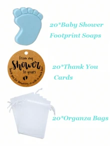 60件套性别揭晓派对专属礼品套装，适合婴儿派对和主题派对 - 多色1 - 查看 10