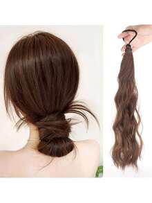 20-Inch Long Curly Synthetic Hair Bun With Heat-Resistant High Elasticity Rubber Band - Synthetic Hair Bun Pack, High Bun And Low Ponytail Styles - For Daily Use, Party, Christmas - Adds Volume And Length - Multicolor - View 11