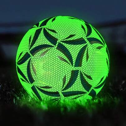 1pc Luminous Green Soccer Ball, Outdoor Sports Football, Suitable For School And Home Nighttime Outdoor Recreation