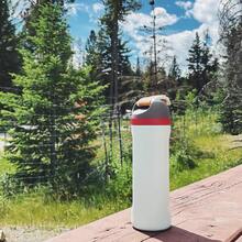 Owa Laa Beige Large Capacity Stainless Steel Water Bottle,24oz/710ml,With A Straw,Exquisite Appearance,Keeps Drinks Hot Or Cold,Can Hold Iced Drinks And Water,Suitable For Leisure,Work,Sports,Indoors And Outdoors,Suitable For Students And Office Workers,As A Gift - 米色 - 查看 1
