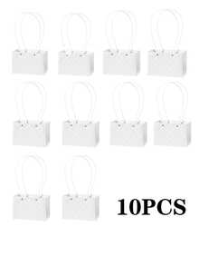 一个压花 Macrame 手提袋节日插花礼品包装袋鲜花袋 - 彩色 - 查看 52